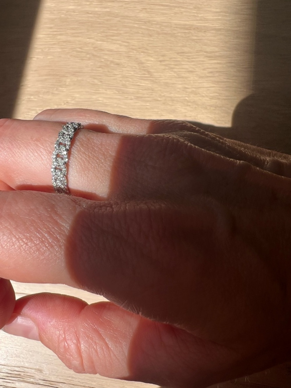 Ring Concierge Chain Ring Pave Diamonds